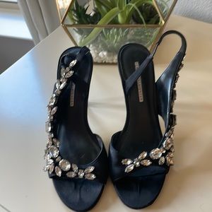 Vera Wang Lavender- Black heels 7 1/2